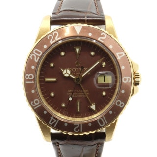 �ڱɡۡ�ROLEX�ۥ���å��� GMT�ޥ����� 1675/8 30���� �֥饦�� ��� �ӻ��� ��ư������š�