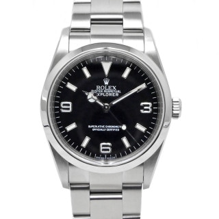 【名東】【ROLEX】ロレックス エクスプローラー1 114270 V番 2009年頃 ブラック SS 腕時計 自動巻 メンズ【仕上済】【中古】