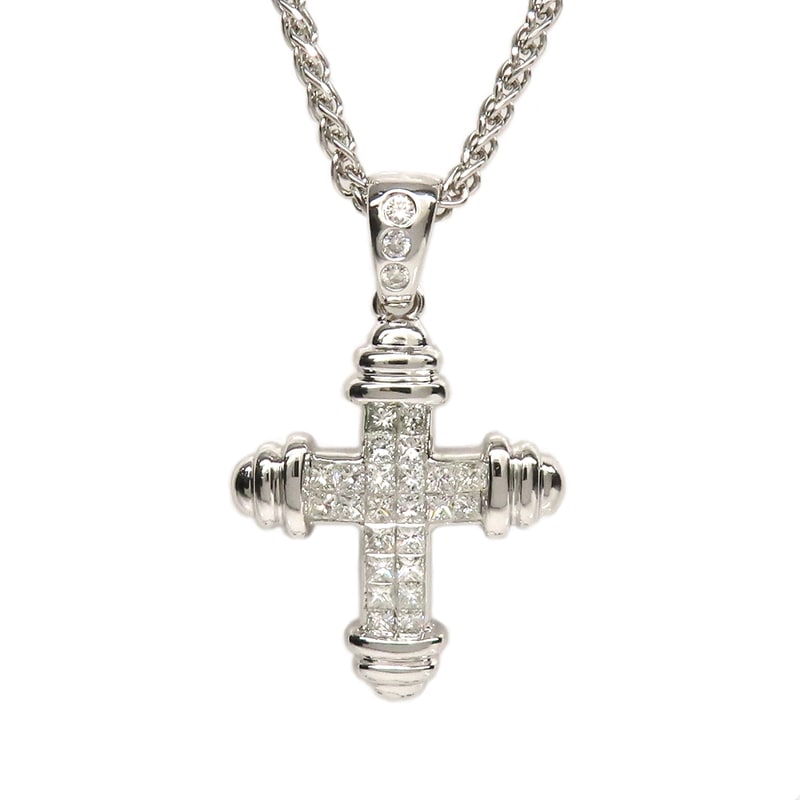 ��̾�Ų��ۡ�JEWELRY�ۥͥå��쥹 �ڥ����� ������������� K18WG 750 �ۥ磻�ȥ������ ��������� D0.50ct ��� ��ǥ����� ���奨�꡼ �����Ѥ� ���ʡ���š�