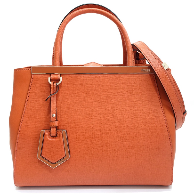 �ڱɡۡ�FENDI�ۥե���ǥ� �ץ� �ȥ������塼�� �ϥ�ɥХå� 2WAY 8BH253 �쥶�� ����󥸷� ����С���� ��ǥ����� ���� ��¸�ޡ���š�