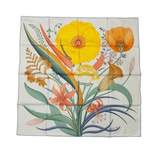 ��ŷ��ۡ�HERMES�ۥ���᥹ ����90 Bouquet Final �Ǹ�β�« �֥��ե��ʥ� �١�����ɥ� ���ʡ��� ���꡼�� �ե��å���� ��ʪ�ڿ��ʡۡ�̤���ѡۡ���š�