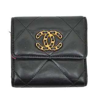 ��̾��ۡ�CHANEL�ۥ���ͥ� 19 ���⡼��ե�åץ�����å� AP1064 �� �֥�å� ��ॹ���� �쥶�� 3���ޤ� ���� ����ѥ��� ��ʪ����š�