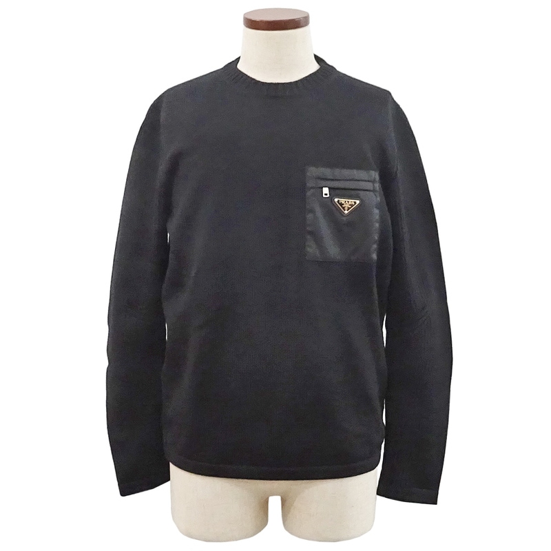 �ڱɡۡ�PRADA�ۥץ�� �˥å� �������� 50 UMB049S2021W4X �֥�å� BK �С����󥦡���100�� �����ꥢ�� ���ѥ�� �� ��� �ˡ���š�