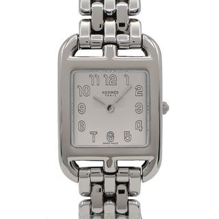 【天白】【HERMES】エルメス 腕時計 ケープコッド PM CC1.210a SS ステンレススチール クオーツ シルバー文字盤 レディース 2026年【未使用】【中古】