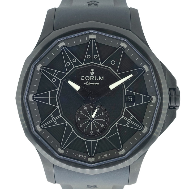 �ڱɡۡ�CORUM�ۥ���� ���ɥߥ�� �쥸�����42 A395/03818 �֥�å� ���ƥ�쥹 �֥�å�PVD ��ư���� �ӻ��� ��󥺡���š�