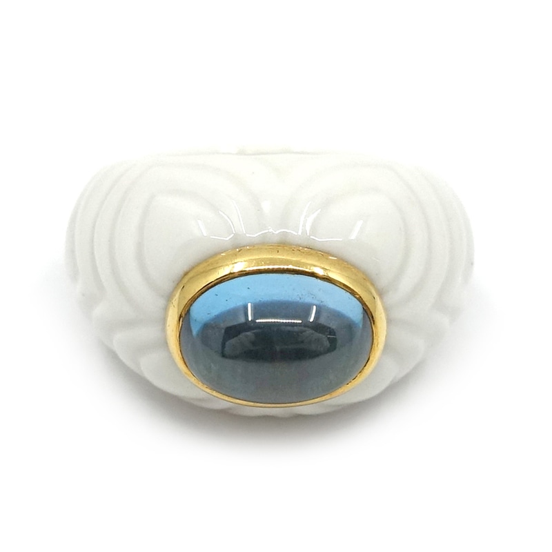 �ڱɡۡ�BVLGARI�ۥ֥륬�� K18YG �����ɥ� ��� ���� ����ߥå� �֥롼�ȥѡ��� 750YG ���奨�꡼ ��ǥ����� ��󥺡���š�