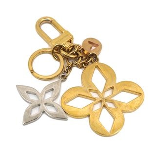 【栄】【LOUIS VUITTON】ルイヴィトン M00002 マルタージュ ブロッサム キーリング バッグチャーム ストラップ メタル シルバー ゴールド 小物 アクセ 本体品のみ【中古】