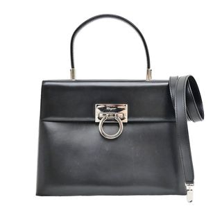 ��̾��ۡ�FERRAGAMO�ۥե��饬�� 2WAY �ϥ�ɥХå� �������� �֥�å� ����С���� �쥶�� BA-21 8844 ��ǥ����� ����¾����š�