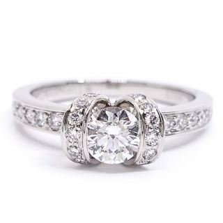 �ڱɡۡ�TIFFANY�ۥƥ��ե��ˡ� Pt950 ��ܥ� ��� ��������� 0.48ct ���� ���奨�꡼ ��ǥ����� �ץ���ʡ���š�