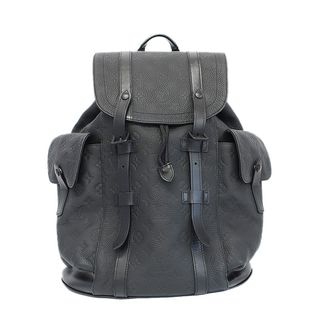 【天白】【LOUIS VUITTON】ルイヴィトン クリストファーMM バックパックトリヨンモノグラム M55699 ブラック リュック 鞄 バッグ メンズ レディース【中古】