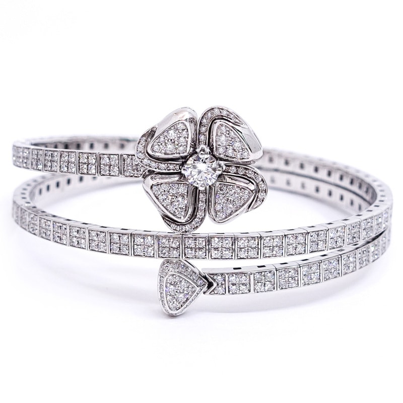 �ڱɡۡ�BVLGARI�ۥ֥륬�� K18WG �ե�����С� ��������� �֥쥹��å� �Х󥰥� 354603 750WG ���奨�꡼ ��ǥ������ڻž夲�ѡۡ���š�