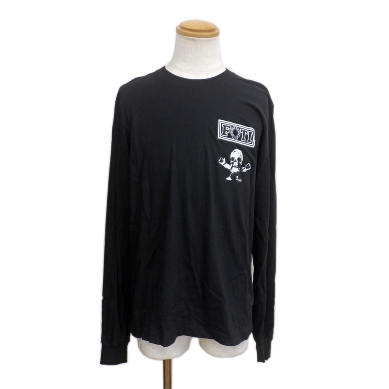 ��ŷ��ۡ�CHROME HEARTS�ۥ�����ϡ��� ����T FOTI M������ �֥�å� ���åȥ�100% �ϥꥹ�ƥ����� ���󥰥��꡼��T����� ��� ���ѥ�����š�