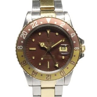 ��̾�Ų��ۡ�ROLEX�ۥ���å��� GMT�ޥ����� 1675/3 SS/YG �֥饦�� �롼�ȥӥ� ��ư�� ������ơ��� ����ӻ��� �ˡ�OH�ѡۡ���š�