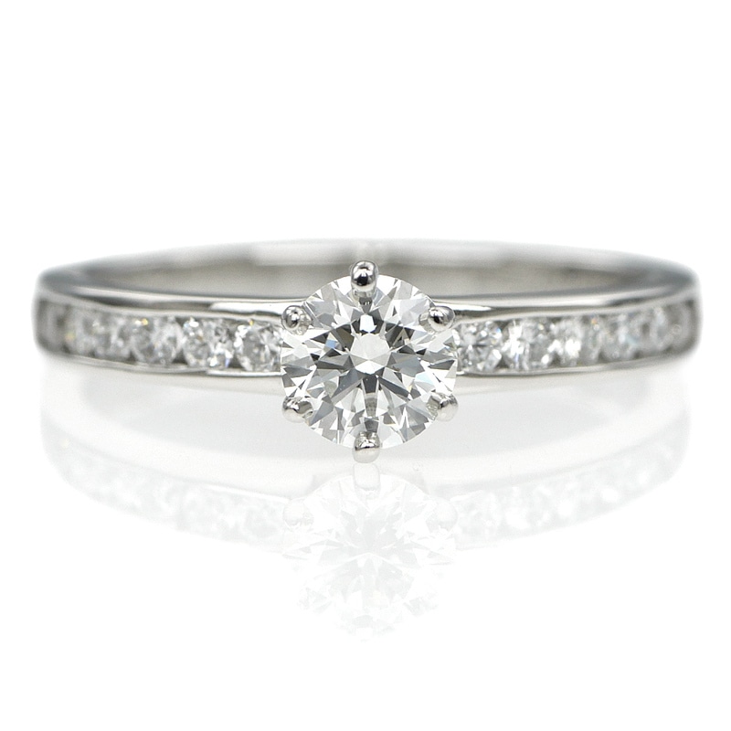 ��̾��ۡ�TIFFANY�ۥƥ��ե��ˡ� ����ƥ��� ����ͥ륻�åƥ��� ��������� ��� Pt950 �ץ���� 0.34ct 10�� ���� ���奨�꡼�ڻž夲�ѡۡ���š�