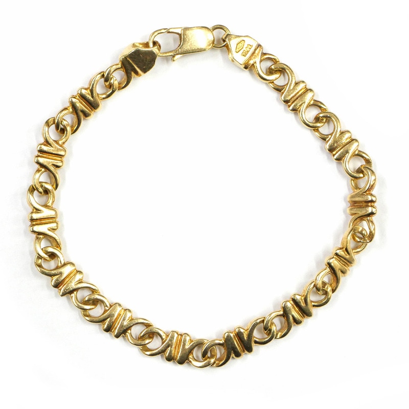 ��̾��ۡ�TIFFANY�ۥƥ��ե��ˡ� ������ơ��� �ǥ����� �֥쥹��å� K18 750 ��19.6g ���Ӳ��17.5cm ���奨�꡼ ��������������ɡ���š�