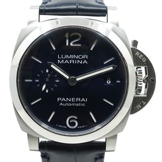 �ڱɡۡ�PANERAI�ۥѥͥ饤 ��ߥΡ��� �ޥ꡼�� ������� 40mm PAM01370 Z�� SS �쥶���٥�� �֥롼�� ��ư���� ��� ���� Ȣ �ݾڽ����š�