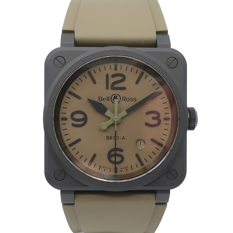 ��ŷ��ۡ�BELL&ROSS�ۥ٥������ BR03A-MIL-CE/SRB �ߥ꥿�꡼ ����ߥå� �ӻ��� ������ 41mm ��ư���� ��С� BR-03 ��󥺡���š�