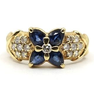 �ڱɡۡ�JEWELRY�ۥ��奨�꡼ ��� ���� ���ե����� 1.03ct ��������� 0.32ct K18 YG ��������������� ��4.1g 10�� ��ǥ����� ���ΤΤߡ���š�