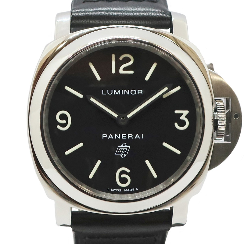 ��ŷ��ۡ�PANERAI�ۥѥͥ饤 ��ߥΡ��� �١��� ���� PAM00000 L�� ��� �֥�å� SS �쥶�� �괬�� �ӻ��סڻž夲�Ѥߡۡ���š�