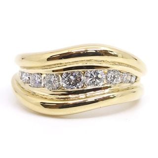 �ڱɡۡ�JEWELRY�ۥ��奨�꡼ ��� ���� ��������� 0.59ct K18 750 YG ��������������� ��9.3g 9.5�� ��ǥ����� ���ΤΤߡ���š�