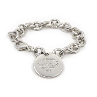 �ڱɡۡ�TIFFANY�ۥƥ��ե��ˡ� �꥿����ȥ��ƥ��ե��ˡ� �֥쥹��å� SV925 ����С� ��36.6g �Ӳ����17.5cm ��ʪ ���奨�꡼ ����¾ Ȣ����š�