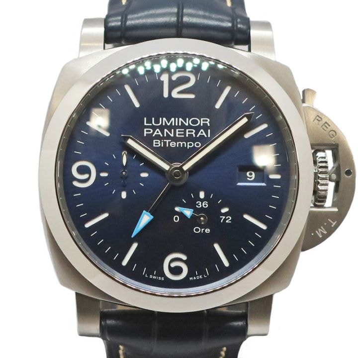 ��ŷ��ۡ�PANERAI�ۥѥͥ饤 ��ߥΡ��� �ӥƥ�� �ѥ�ꥶ���� 44mm PAM01361 Y�� ��� �֥롼 SS �쥶�� ��ư���� �ӻ��ס���š�