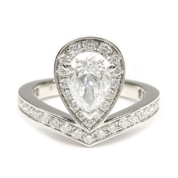 ��̾�Ų��ۡ�CHAUMET�ۥ��硼�� ���祼�ե����� ������å� ����ơ��� ��� ���� J84092 Pt950 �ץ���� ��������� D0.58ct ���奨�꡼ ���ʡڻž夲�ѡۡ���š�