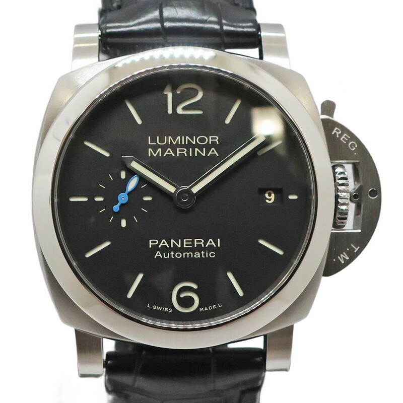 ��ŷ��ۡ�PANERAI�ۥѥͥ饤 ��ߥΡ��� �ޥ꡼�� ������� 40mm PAM01372 Y�� ��� �֥�å� SS �쥶�� ��ư���� �ӻ��סڻž夲�Ѥߡۡ���š�