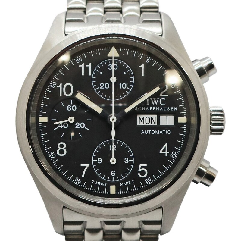 ��ŷ��ۡ�IWC�ۥ��󥿡��ʥ���ʥ륦���å�����ѥˡ� �ᥫ�˥���ե꡼���� �����Υ���� IW370607 �֥�å� SS ��� ��ư���� �ӻ��ס�OH���ž夲�Ѥߡۡ���š�