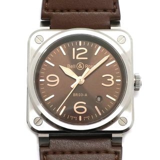 ��ŷ��ۡ�BELL&ROSS�ۥ٥������ BR03A-GH-ST/SCA ����쥤�ޥ��� �֥饦�� GOLDEN HERITAGE ���ƥ�쥹 �ӻ��� 41mm ��ư���� ��С� BR-03 ��󥺡���š�