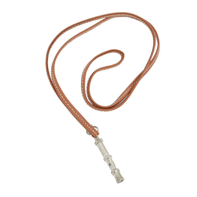 HERMES　エルメス　エルメスホイッスル 名東】【HERMES】エルメス シフレ ホイッスル ネックレス ゴールド