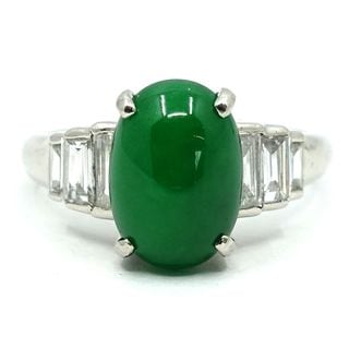 �ڱɡۡ�JEWELRY�ۥ��奨�꡼ ��� ���� �ǿ� �ҥ��� 3.34ct ��������� 0.63ct Pt900 �ץ���� ��6.6g 14�� ��ǥ����� ���ΤΤߡ���š�