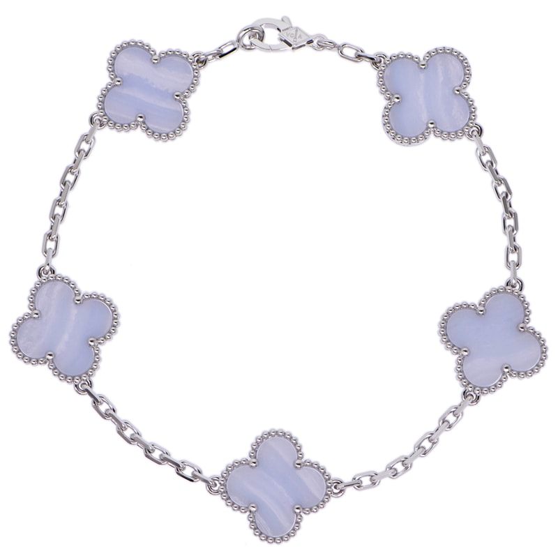 ��̾��ۡ�VAN CLEEF&ARPELS�ۥ����󥯥꡼�ա������ڥ� ������ơ��� ����ϥ�֥� �֥쥹��å�5������� VCARD34700 750WG 18K �ۥ磻�ȥ������ ���륻�ɥˡ� ���奨�꡼�ڿ��ʡۡ�̤���ѡۡ���š�