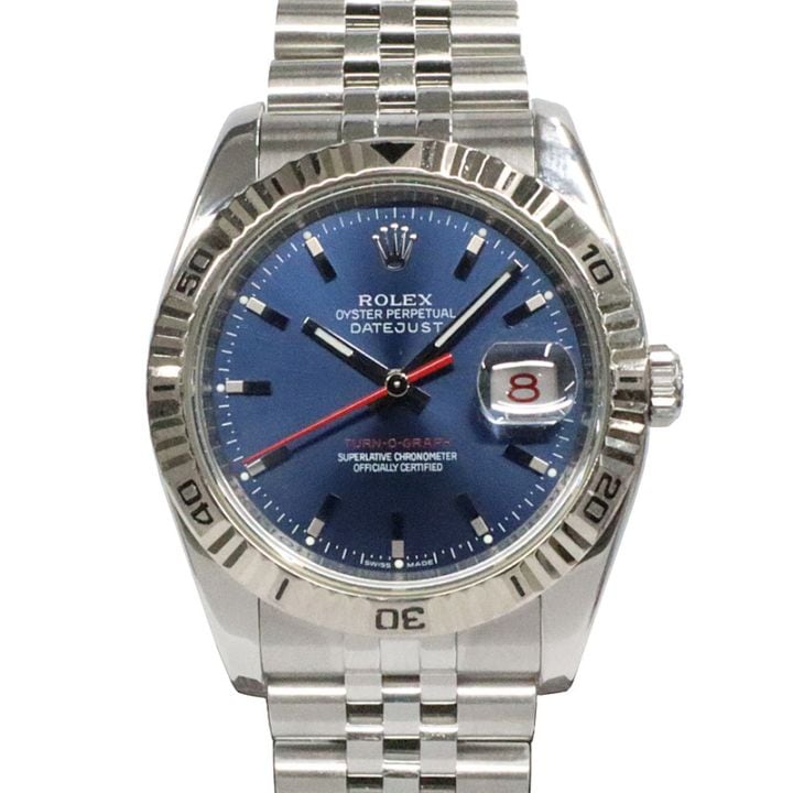 ロレックス ROLEX ターノグラフ 116264 青文字盤 M番 名古屋】【ROLEX】ロレックス デイトジャスト ターノグラフ 116264 WG