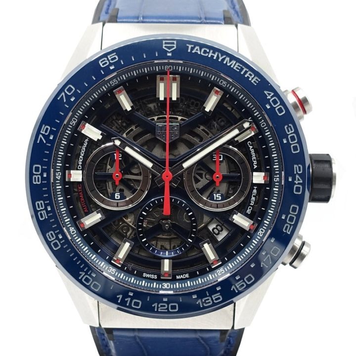 �ڱɡۡ�TAG HEUER�ۥ����ۥ��䡼 ����� �����С��ۥ��䡼02 �����Υ���� 45mm CBG2A11 SS �쥶���ߥ�С��٥�� ������ȥ�ʸ���� ��ư���� ��� Ȣ �ݾڽ����š�