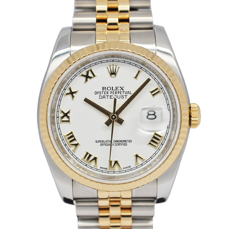 ��̾�Ų��ۡ�ROLEX�ۥ���å��� �ǥ��ȥ��㥹�� 36 116233 ������ �ۥ磻�� ������ SS YG ��ư���� ��� �ݾڽ��դ� 2014ǯ����š�