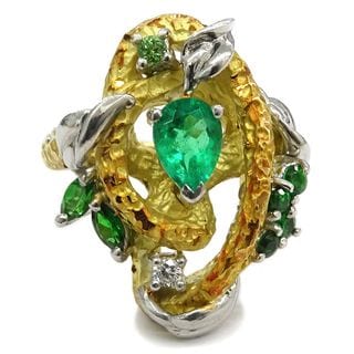 �ڱɡۡ�JEWELRY�ۥ��奨�꡼ ��� �������0.54ct ������0.03ct ����0.31ct #14 K18YG Pt900 ��ǥ����� ��ʪ ����¾����š�