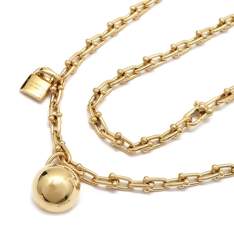 ��ŷ��ۡ�TIFFANY�ۥƥ��ե��ˡ� �ϡ��ɥ����� ��å� ���⡼�� �ͥå��쥹 K18 750 YG ��������������� ��ǥ������ڻž�ѡۡ���š� 