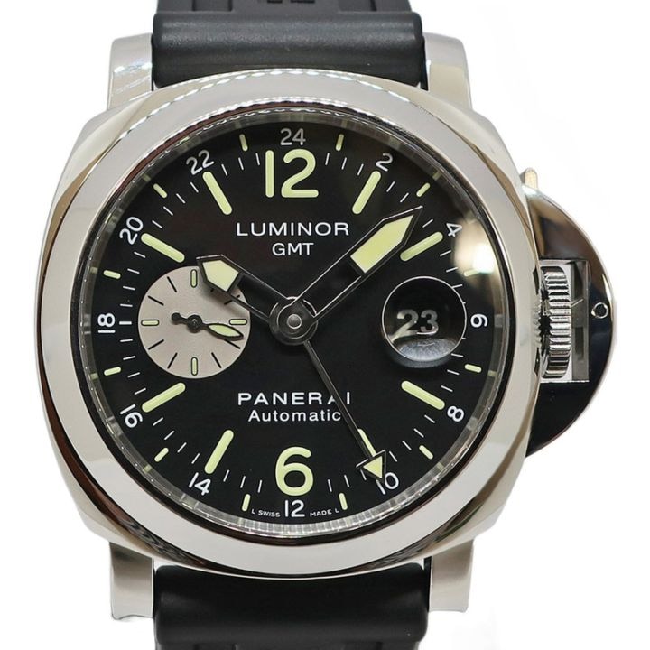 ��ŷ��ۡ�PANERAI�ۥѥͥ饤 ��ߥΡ��� GMT 44mm PAM00088 P�� ��� �֥�å� SS ��С� ��ư���� �ӻ��סڻž夲�Ѥߡۡ���š�