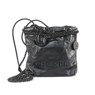 ��ŷ��ۡ�CHANEL�ۥ���ͥ� ����ͥ�22 �ߥ� �ϥ�ɥХå� 2WAY �������󥷥������Хå� ���쥤�󥫡��� �֥�å� AS3980 ��ǥ���������š�