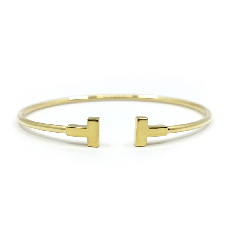 �ڱɡۡ�TIFFANY�ۥƥ��ե��ˡ� K18YG T�磻�䡼 �֥쥹��å� �ƥ��ե��ˡ�T 750YG ��� ��ǥ����� ���奨�꡼�ڻž夲�ѡۡ���š�