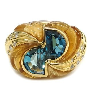 �ڱɡۡ�JEWELRY�ۥ��奨�꡼ ��� �֥롼�ȥѡ��� 2.12ct ��������� 0.10ct ������� #11 K18YG ��ǥ����� ��ʪ ����¾����š�