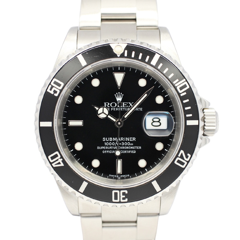 ��̾�Ų��ۡ�ROLEX�ۥ���å��� ���֥ޥ꡼�� �ǥ��� 16610 Y�� �֥�å� SS ��ư���� ��� �ݾڽ��դ� 2003ǯ����š�