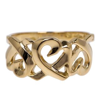 ��̾��ۡ�TIFFANY�ۥƥ��ե��ˡ� �ѥ��ޥԥ��� �ȥ�ץ��ӥ󥰥ϡ��� ��� 750YG K18 ��������������� 9�� ���� ���奨�꡼����š�