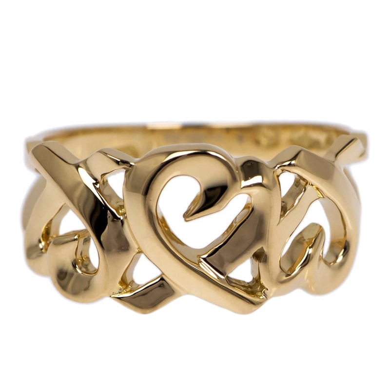 ��̾��ۡ�TIFFANY�ۥƥ��ե��ˡ� �ѥ��ޥԥ��� �ȥ�ץ��ӥ󥰥ϡ��� ��� 750YG K18 ��������������� 9�� ���� ���奨�꡼����š�
