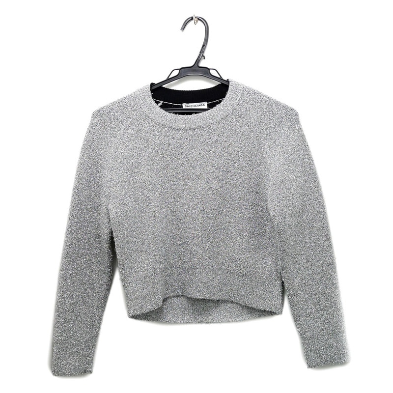 ��̾��ۡ�BALENCIAGA�ۥХ�󥷥��� ���롼�ͥå� �������� �᥿��å� 482208 T6092 8106 ����С� 36������ Ĺµ �ȥåץ� �˥å� �� ��ǥ����� ������š�