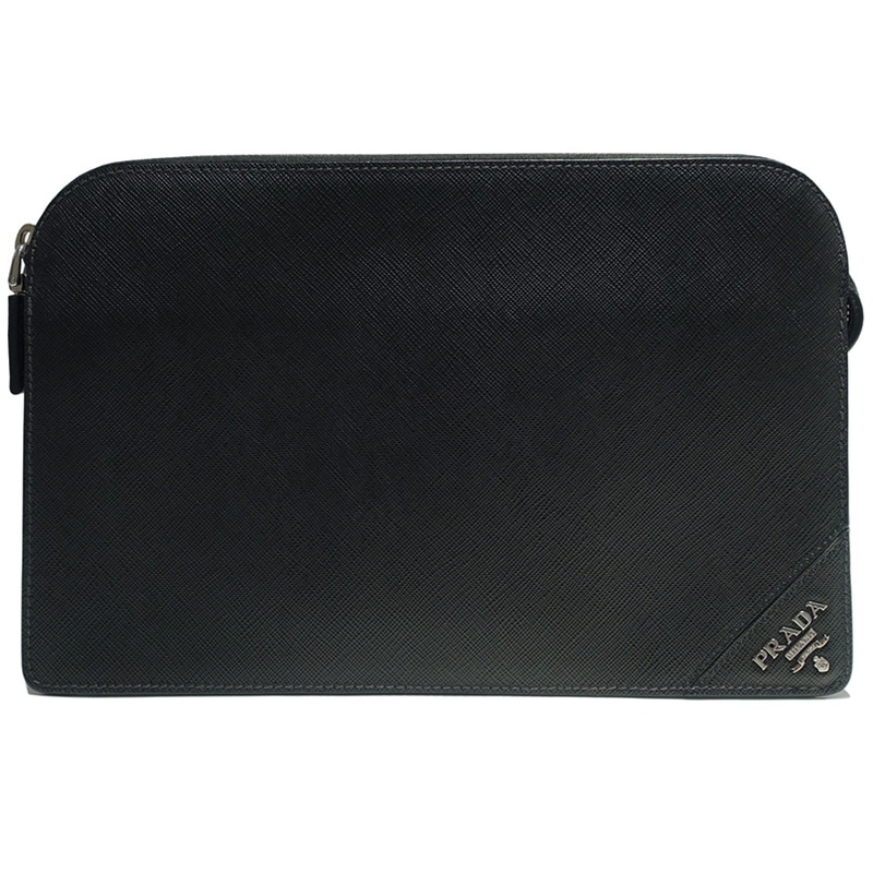 �ڱɡۡ�PRADA�ۥץ�� ����å��Хå� ���ե������� 2VF056 �쥶�� �֥�å� ����С���� ��� ���� ���ΤΤߡ���š�