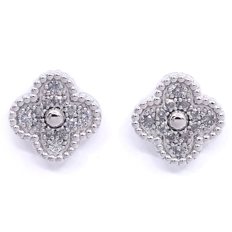 �ڱɡۡ�VAN CLEEF��ARPELS�ۥ����󥯥꡼�ա������ڥ� K18WG ���������ȥ���ϥ�֥� ��������� �ԥ��� VCARO85500 750WG ���奨�꡼�ڻž夲�ѡۡ���š�
