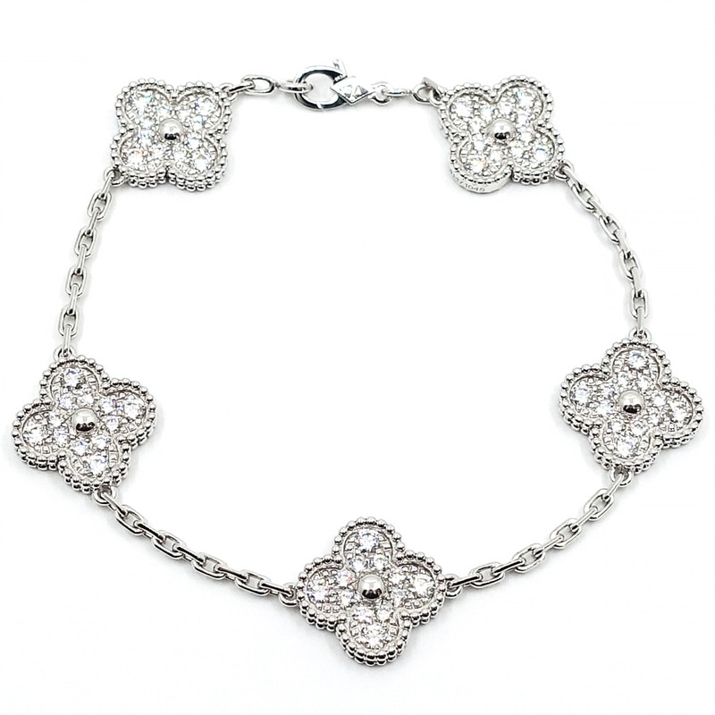 �ڱɡۡ�VAN CLEEF&ARPELS�ۥ����󥯥꡼�ա������ڥ� K18WG ������ơ�������ϥ�֥� �֥쥹��å� ��������� 5������� 750WG VCARA41500 ��ǥ����� ��󥺡���š�
