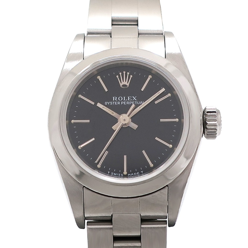 ��ŷ��ۡ�ROLEX�ۥ���å��� �����������ѡ��ڥ��奢�� 67180 24mm �֥�å� U�� �����������֥쥹 ��ư���� ��ǥ����� �ӻ��� �ڻž�ѡ� ����š� 